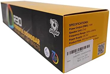 SOULION R30 Computer Speakers, USB Powered Small PC Speakers, Colorful RGB Lights with Switch Button, Surround Sound Portable Computer Sound Bar Speaker for Desktop Laptop - Image 9