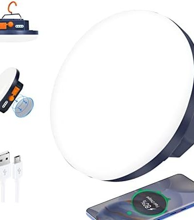 IODOO 10000mAh 4000LM Flashlight Portable LED Camping Lantern Rechargeable Light 30W with Magnet, Power Bank , IPX4 Waterproof Tent Light Power Failure Emergency Survival Kits for Snowstorm