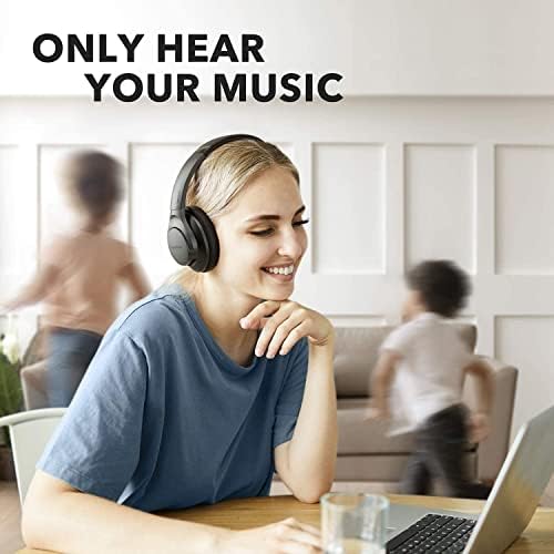 Soundcore Anker Life Q20 Hybrid Active Noise Cancelling Headphones, Wireless Over Ear Bluetooth Headphones, 40H Playtime, Hi-Res Audio, Deep Bass, Memory Foam Ear Cups, for Travel, Home Office - Image 3