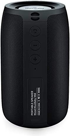 Bluetooth Speakers,MusiBaby Speaker,Outdoor,Wireless,Waterproof, Portable Speaker,Dual Pairing, Bluetooth 5.0,Loud Stereo,Booming Bass,1500 Mins Playtime for Home,Party,Gifts(Black)
