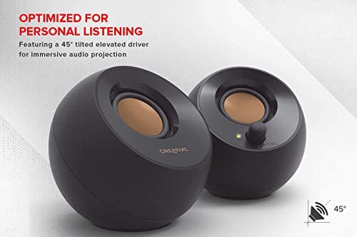 Creative Pebble 2.0 USB-Powered Desktop Speakers with Far-Field Drivers and Passive Radiators for Pcs and Laptops (Black) - Image 3