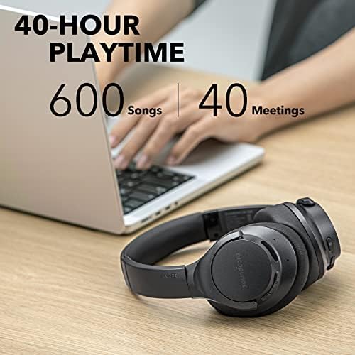 Soundcore Anker Life Q20 Hybrid Active Noise Cancelling Headphones, Wireless Over Ear Bluetooth Headphones, 40H Playtime, Hi-Res Audio, Deep Bass, Memory Foam Ear Cups, for Travel, Home Office - Image 5